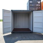 Contenedor marítimo 10 pies ISO estándar – 3 metros acero Corten (gris RAL 7024)