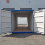 Contenedor 20 pies «Double Door» (túnel) nuevo – azul (doble acceso frontal/trasero)