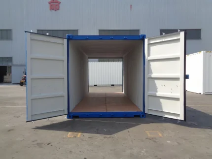 Contenedor 20 pies «Double Door» (túnel) nuevo – azul (doble acceso frontal/trasero)