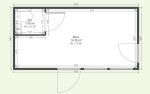 Módulo comercial acristalado 18 m² (6x3 m) con baño – aislamiento premium 100 mm (showroom / oficina)