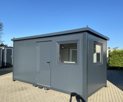 Contenedor oficina y vivienda 5×2,4 m con baño completo y ducha (aislamiento 7,5 cm)