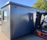 Contenedor oficina y vivienda 5×2,4 m con baño completo y ducha (aislamiento 7,5 cm)