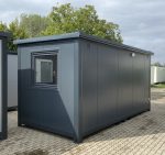 Contenedor oficina y vivienda 5×2,4 m con baño completo y ducha (aislamiento 7,5 cm)