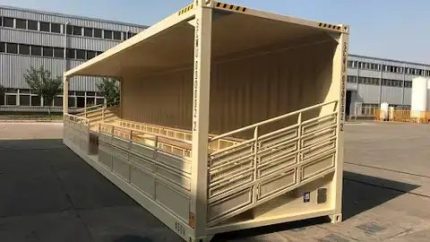 Tribuna móvil contenedor 40 pies HC – 74 plazas (abatible y transportable)