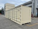 Contenedor marítimo 40 pies High Cube Open Side – beige (nuevo – apertura total 12 m)