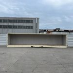 Contenedor marítimo 40 pies High Cube Open Side – beige (nuevo – apertura total 12 m)