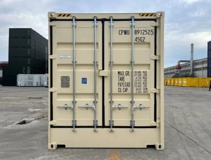 Contenedor marítimo 40 pies High Cube Open Side – beige (nuevo – apertura total 12 m)