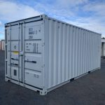 Contenedor marítimo 20 pies estándar – gris claro (nuevo, primer viaje – RAL 7035)