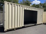 Contenedor marítimo 20 pies nuevo con puerta enrollable lateral – beige (un solo viaje)