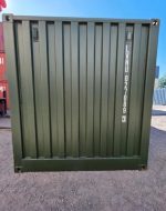 Contenedor marítimo 20 pies Open Side – verde militar (nuevo, primer viaje – acceso total)