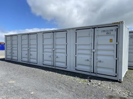 Contenedor marítimo 40 pies Side Door – configuración de 2 o 4 puertas laterales (nuevo/usado)
