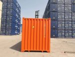 Contenedor marítimo 40 pies High Cube – naranja (nuevo, primer viaje – altura extra)