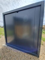 Módulo prefabricado 15 m² «Design» (6×2,5 m) – oficina acristalada antracita (aislada)