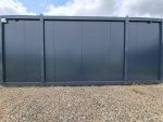 Módulo prefabricado 15 m² «Design» (6×2,5 m) – oficina acristalada antracita (aislada)
