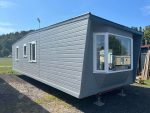 Casa móvil «Chalet Wood Gray» 10,8 x 3,7 m – diseño moderno con bow window y doble entrada