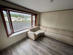 Casa móvil «Chalet Wood Gray» 10,8 x 3,7 m – diseño moderno con bow window y doble entrada