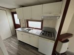 Casa móvil «Chalet Wood Gray» 10,8 x 3,7 m – diseño moderno con bow window y doble entrada