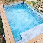 Piscina contenedor premium 4 m x 2,5 m – diseño moderno con pared de cristal