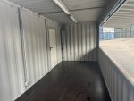 Contenedor de 20 pies equipado «bar quiosco» – portón de gas y aislamiento (gris antracita)