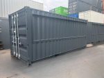 Contenedor de 20 pies equipado «bar quiosco» – portón de gas y aislamiento (gris antracita)
