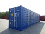 Contenedor marítimo 40 pies High Cube Open Side – azul (nuevo primer viaje – apertura total)