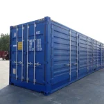 Contenedor marítimo 40 pies High Cube Open Side – azul (nuevo primer viaje – apertura total)