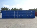Contenedor marítimo 40 pies High Cube Open Side – azul (nuevo primer viaje – apertura total)
