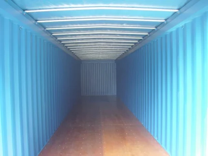 Contenedor 40 pies Open Top nuevo – techo abatible para carga con grúa (lona incluida)