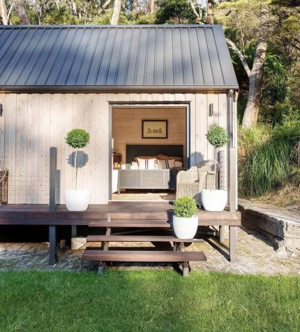 Casa modular moderna de madera con terraza incluida