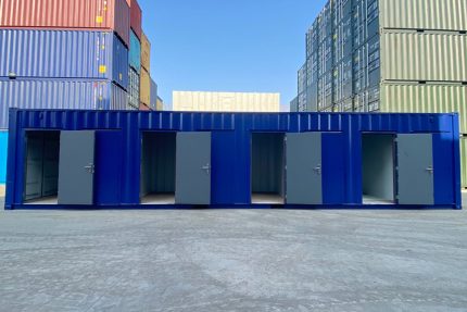 Contenedor 40 pies High Cube «Multibox» – 8 compartimentos con puertas peatonales (self storage)