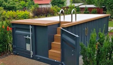 Piscina contenedor premium 6,11 m – lista para instalar