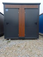 Contenedor sanitario doble 2,5 m x 2 m – 2 entradas independientes (WC + ducha) – aislado