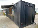 Contenedor restaurante 20 pies – quiosco móvil «street food» (usado – distribución unidireccional)