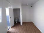 Contenedor oficina monobloque 18 m² (6x3 m) con baño – aislamiento premium 100 mm (uso 4 estaciones)
