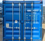 Contenedor marítimo 40 pies High Cube – azul (nuevo, primer viaje – altura extra)