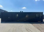 Casa contenedor 40 pies HC (High Cube) – alojamiento 12 m «Black Edition» con cocina y baño (nuevo)