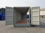 Contenedor marítimo 40 pies High Cube Open Side – gris antracita (nuevo – apertura total 12 m)