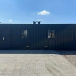 Casa contenedor 40 pies HC (High Cube) – alojamiento 12 m «Black Edition» con cocina y baño (nuevo)
