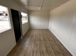 Pabellón modular de oficina 3x6 m (18 m²) – acristalado con puerta de cristal (nuevo y aislado)