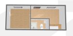 Contenedor social 21 m² (7x3 m) «Full Pack» – cocina, baño con ducha y vestuario (aislamiento 100 mm)