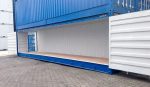 Contenedor marítimo 40 pies High Cube Open Side – gris antracita (nuevo – apertura total 12 m)