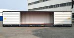 Contenedor marítimo 40 pies High Cube Open Side – gris antracita (nuevo – apertura total 12 m)