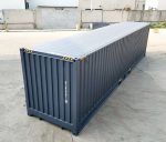 Contenedor marítimo 40 pies High Cube Open Side – gris antracita (nuevo – apertura total 12 m)