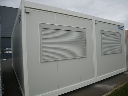 Módulo prefabricado 50 m² (doble acoplado) – oficina aislada 80 mm (8,24 m x 6 m)