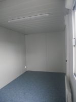 Módulo prefabricado 12 m² aislado (5×2,5 m) – oficina con calefacción y persiana