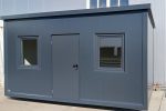 Contenedor social 21 m² (7x3 m) «Full Pack» – cocina, baño con ducha y vestuario (aislamiento 100 mm)