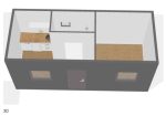 Contenedor social 21 m² (7x3 m) «Full Pack» – cocina, baño con ducha y vestuario (aislamiento 100 mm)