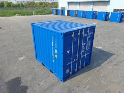 Contenedor marítimo 10 pies estándar nuevo – azul (3 metros x 2,60 m)