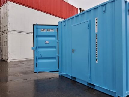 Contenedor taller 10 pies – caja de almacén blindada con puerta lateral