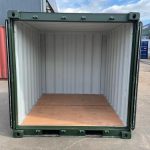 Contenedor almacén 8 pies «Storage» – verde (2,44 m x 2,20 m) caja compacta